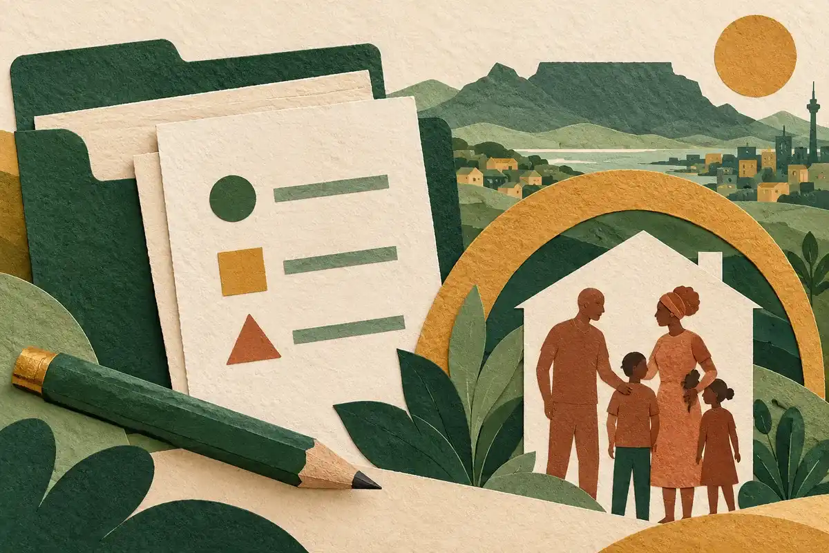 Paper-cut editorial illustration about UIF claims and records